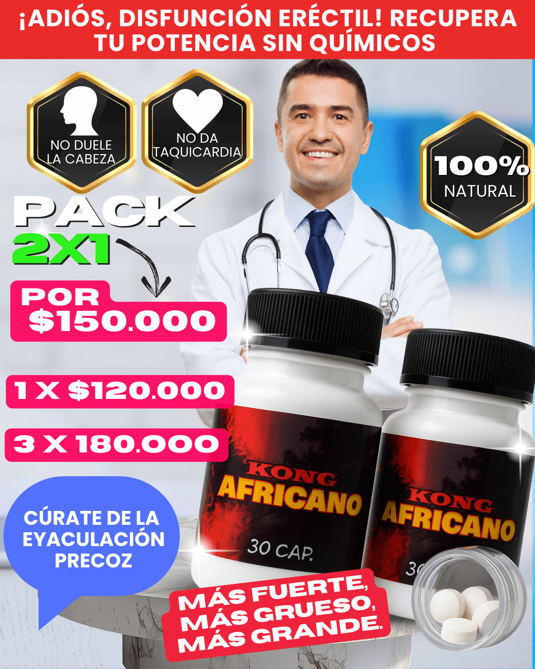 ¡KONG AFRICANO, LA SOLUCIÓN REAL A LAS ERECCIONES FLÁCIDAS!