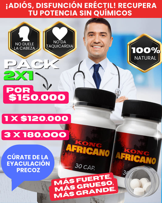 ¡KONG AFRICANO, LA SOLUCIÓN REAL A LAS ERECCIONES FLÁCIDAS!